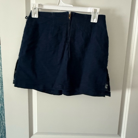 Vintage y2k Route 66 Blue Embellished A-line Mini Skort - Picture 3 of 4